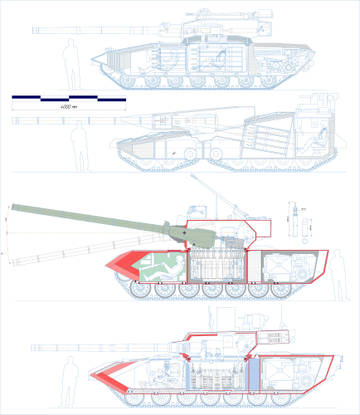 Чертеж танка армата