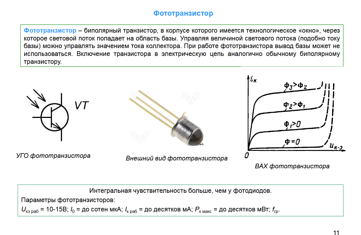 Схема подключения фотодиода