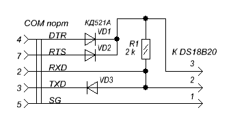 Ds2490 схема 1 wire адаптер своими руками